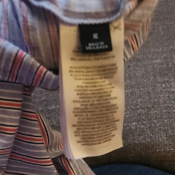 Lauren Ralph Lauren Black Label Striped Pajama Set Pink Blue RL Logo Lounge - Picture 14 of 17